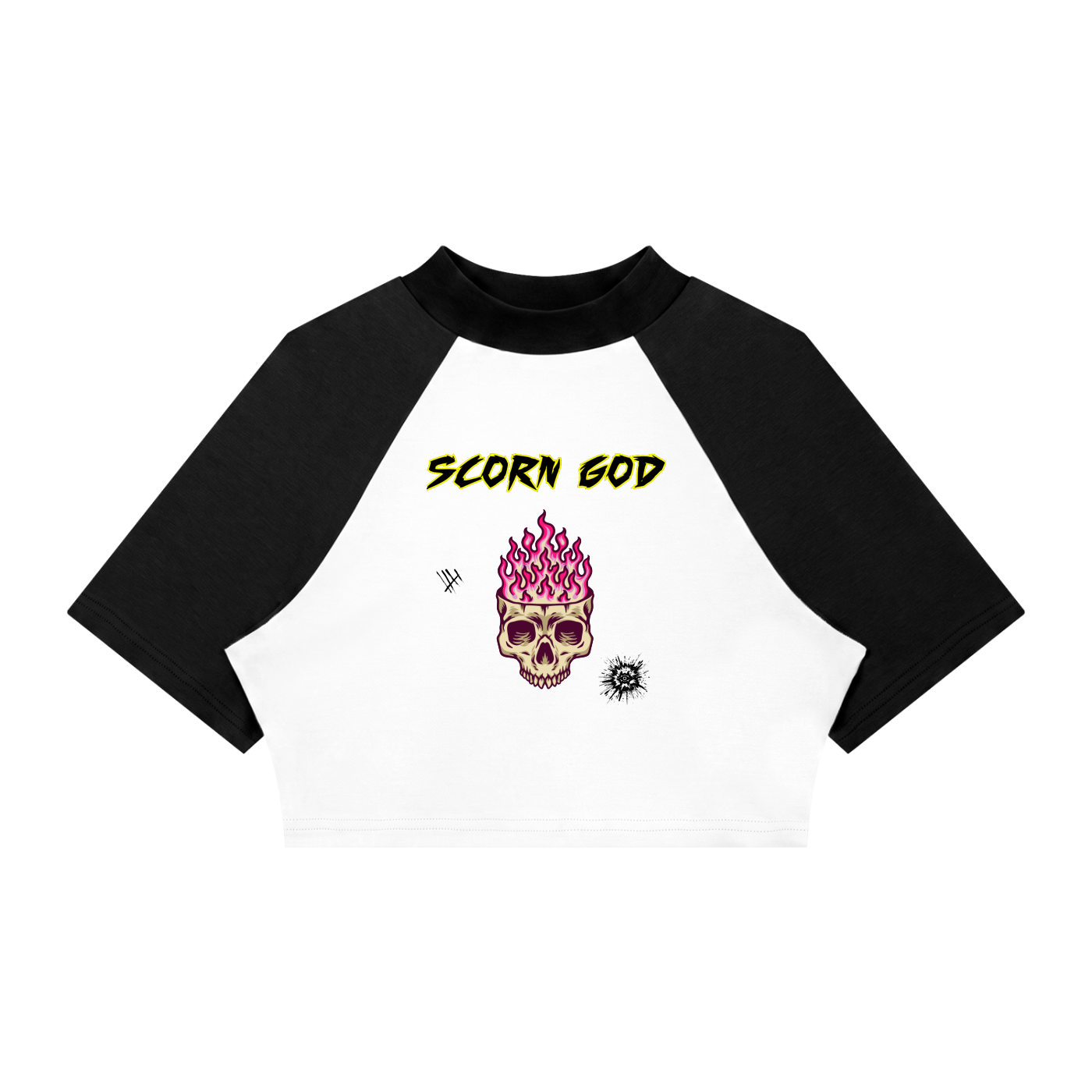 Women’s Color Block Raglan Crop T-Shirt
