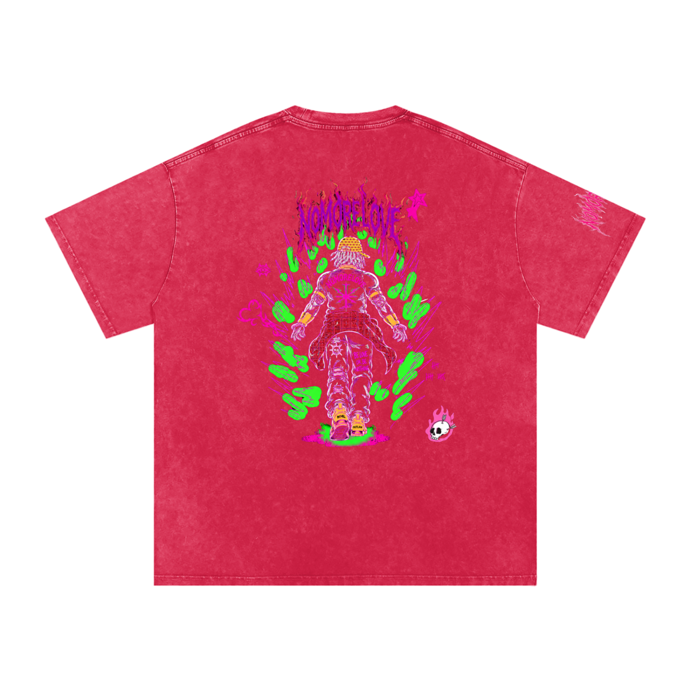 Snow Washed Oversized Cotton T-Shirt