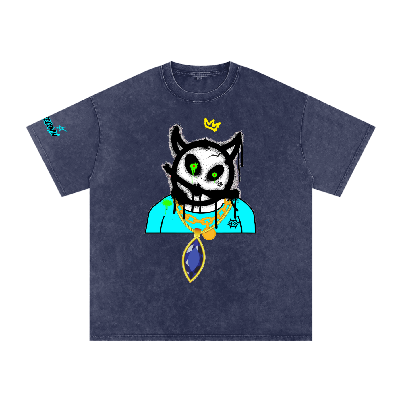Snow Washed Oversized Cotton T-Shirt