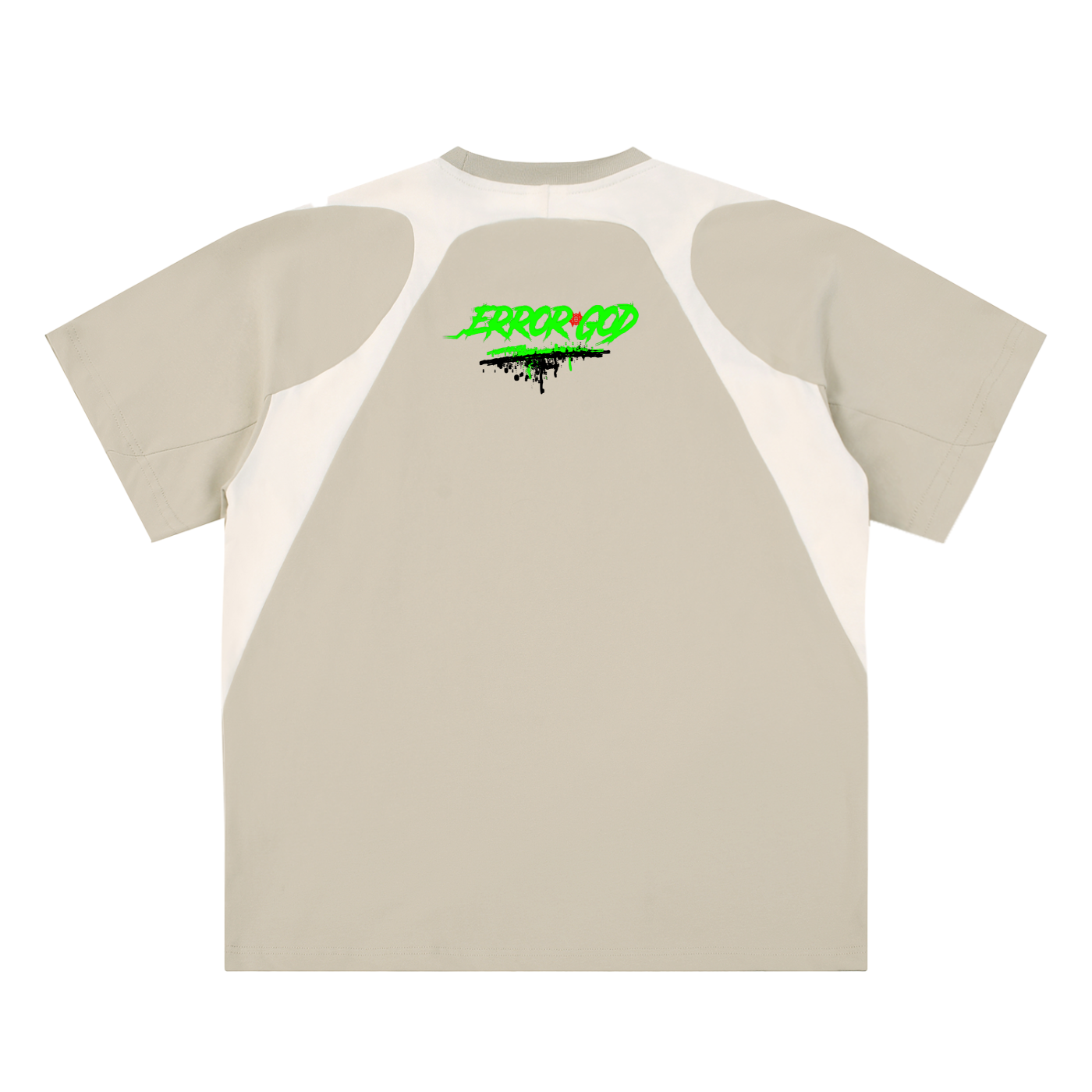 Contrast Panel Cotton T-Shirt