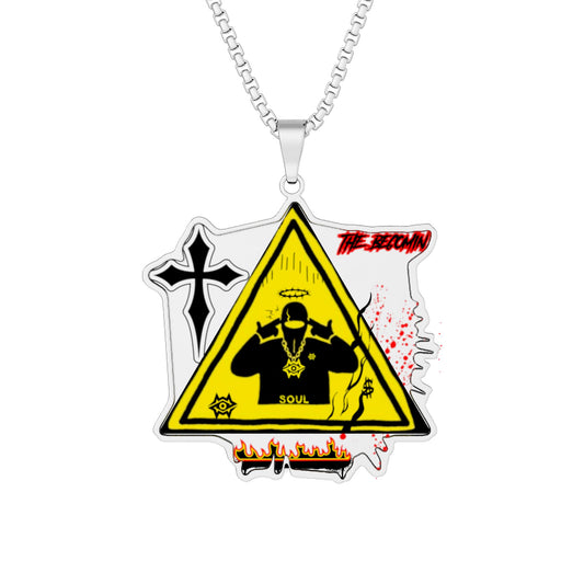Custom Photo Pendant — Personalized Cut-Out Necklace with Religious Cross Accent