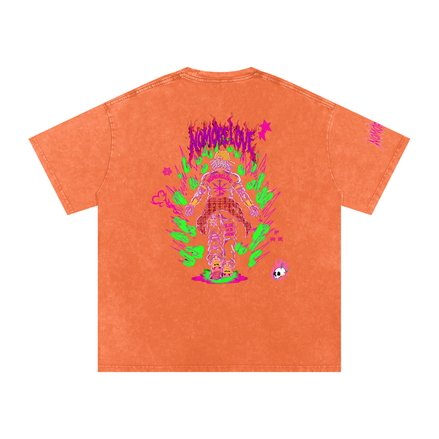 Snow Washed Oversized Cotton T-Shirt