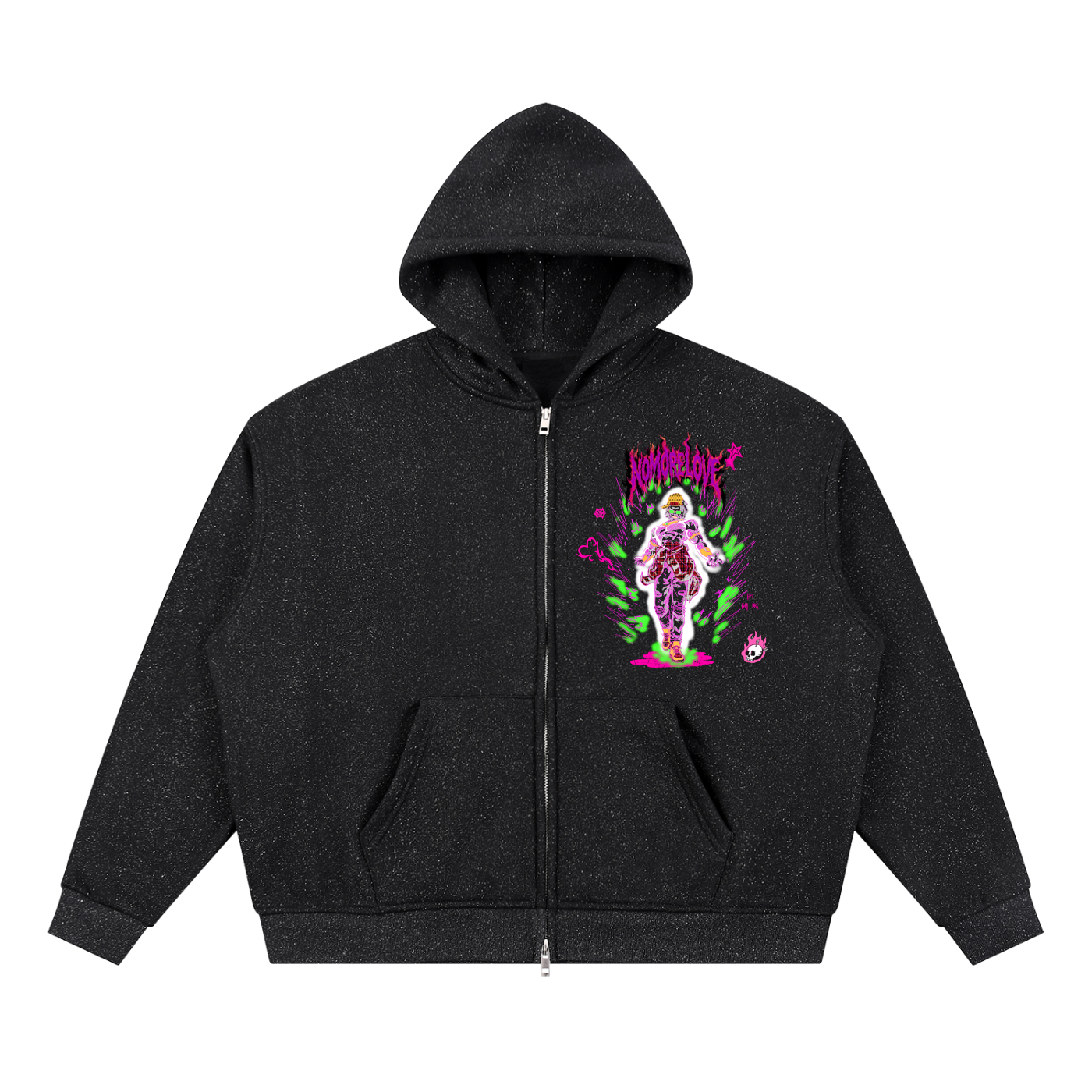 Unisex Sparkles Full Zip Boxy Hoodie