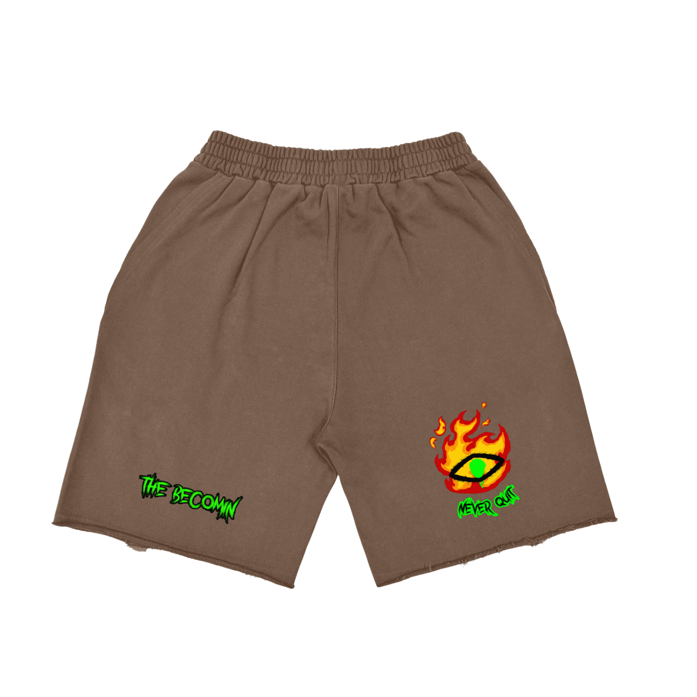 Vintage Washed Tiger Stripes Short Pants