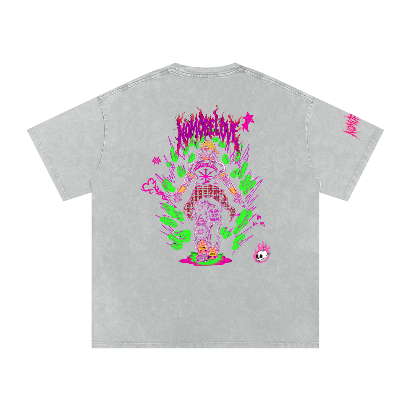 Snow Washed Oversized Cotton T-Shirt