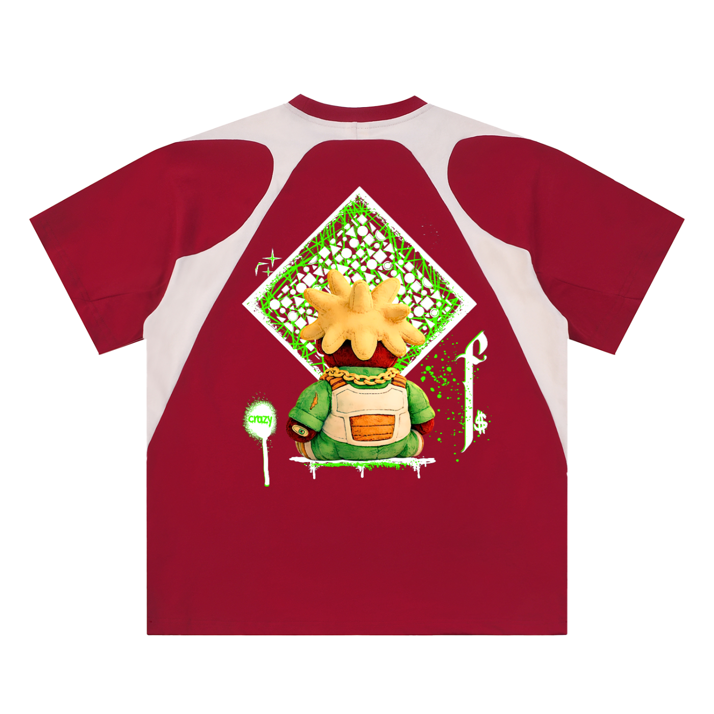 Contrast Panel Cotton T-Shirt