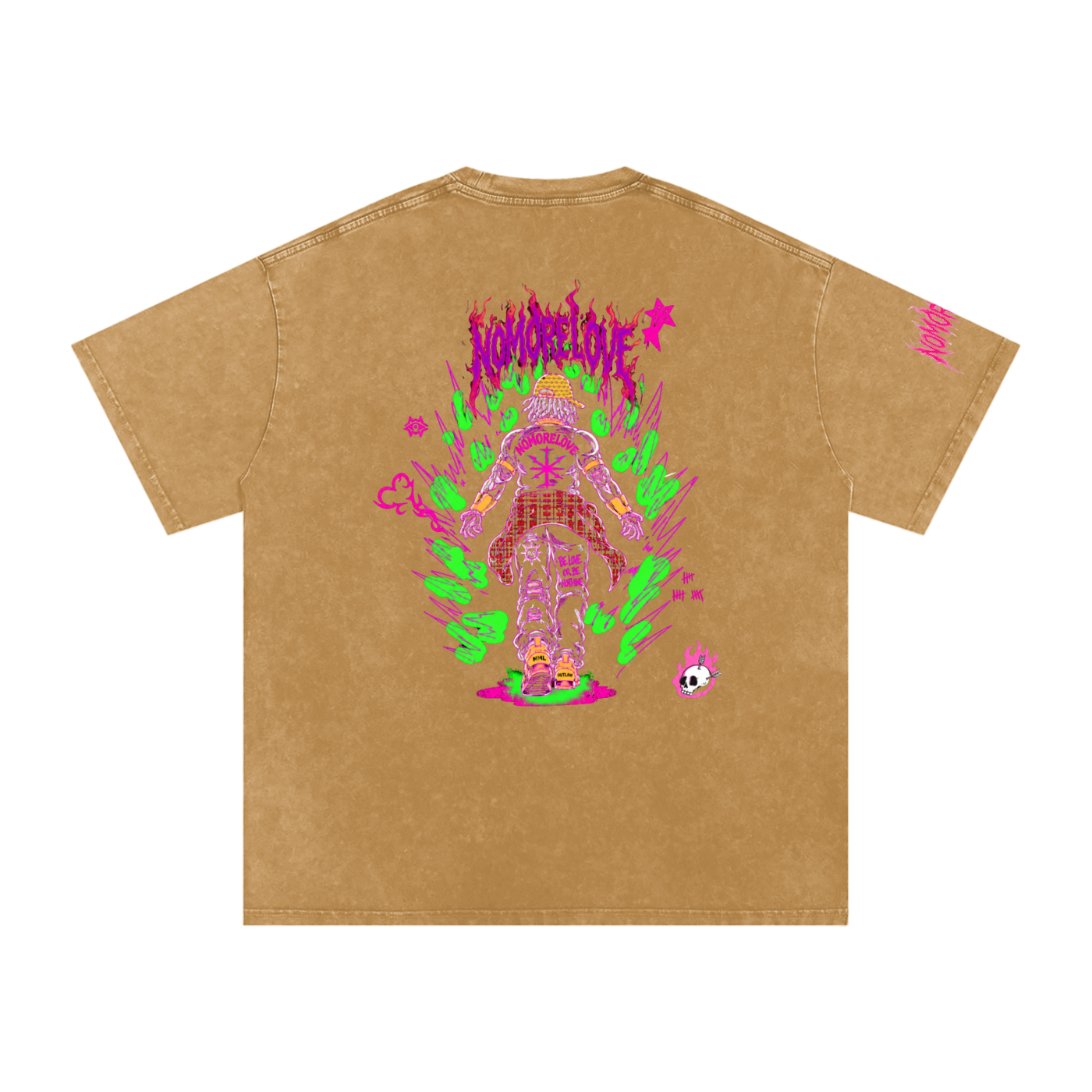 Snow Washed Oversized Cotton T-Shirt
