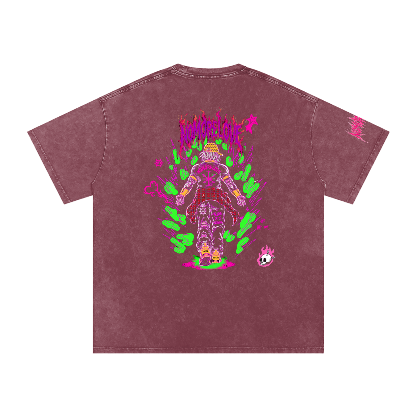 Snow Washed Oversized Cotton T-Shirt