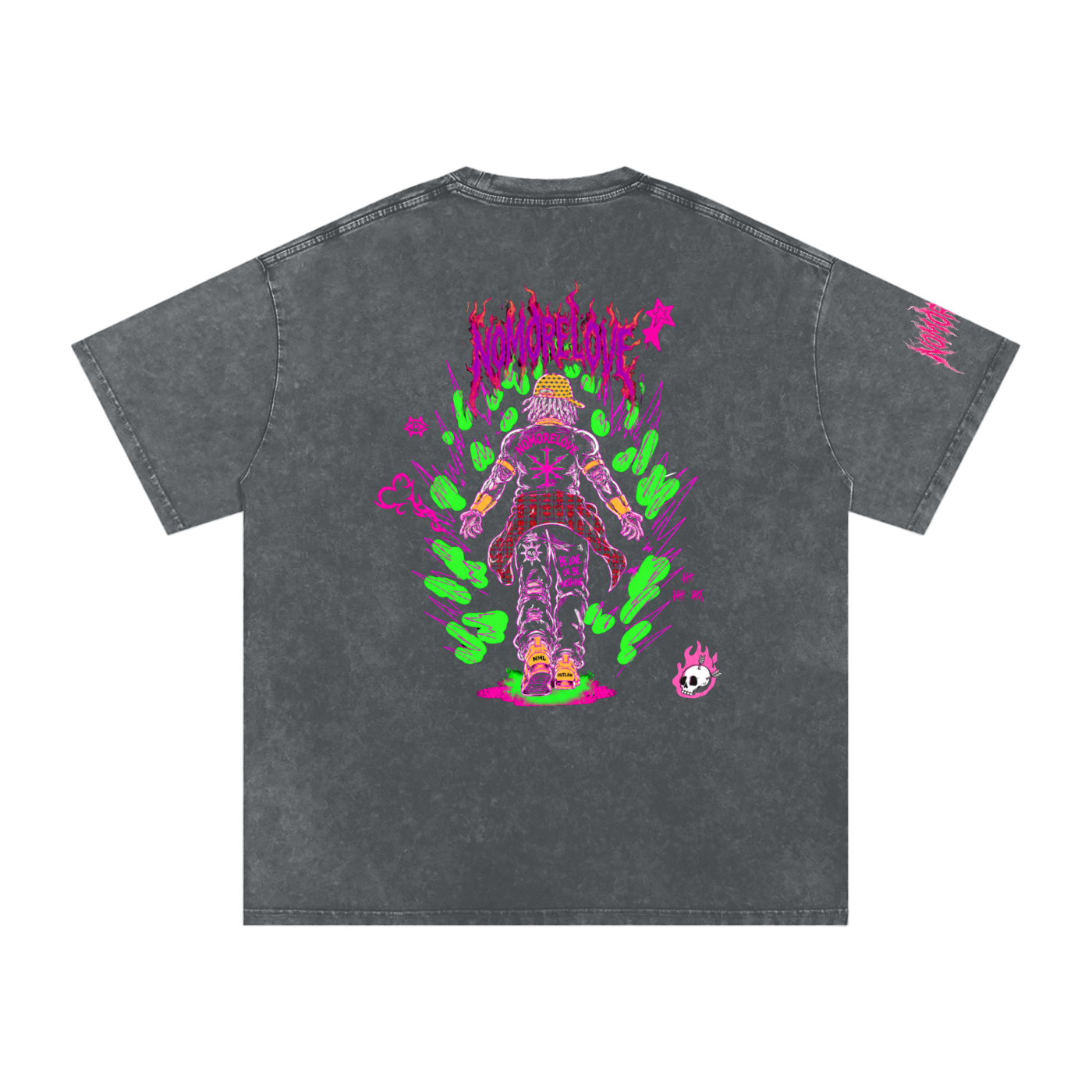 Snow Washed Oversized Cotton T-Shirt