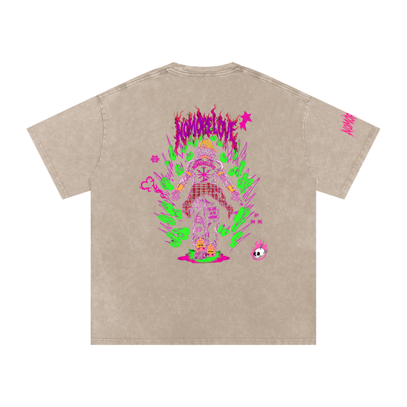 Snow Washed Oversized Cotton T-Shirt