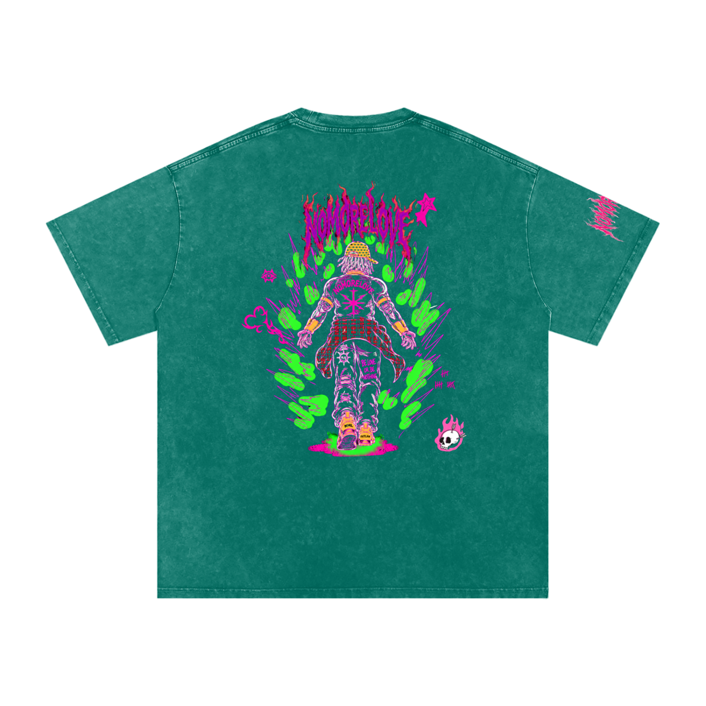 Snow Washed Oversized Cotton T-Shirt