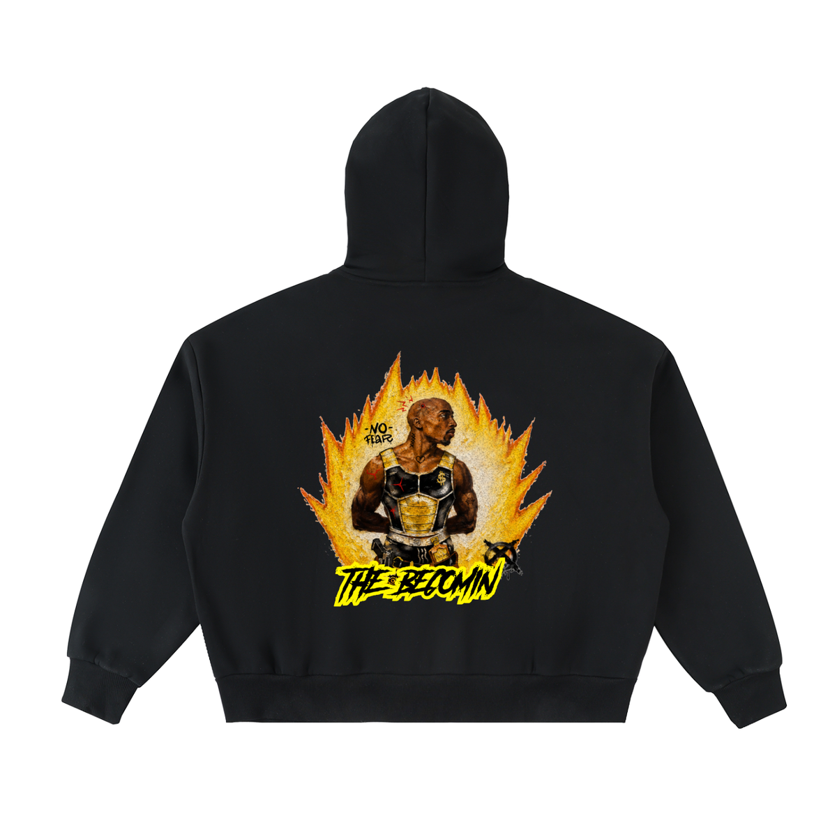 Fleeced Full-Zip Boxy Hoodie