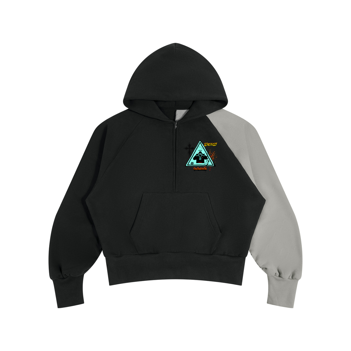 Unisex Color-Block Fleece Hoodie