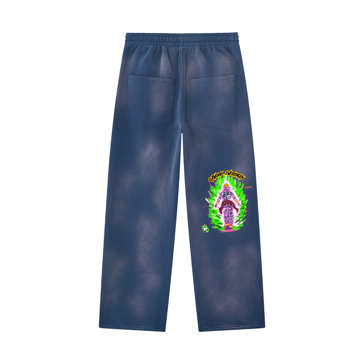 Unisex Sunfade Wide Leg Fleece Sweatpants