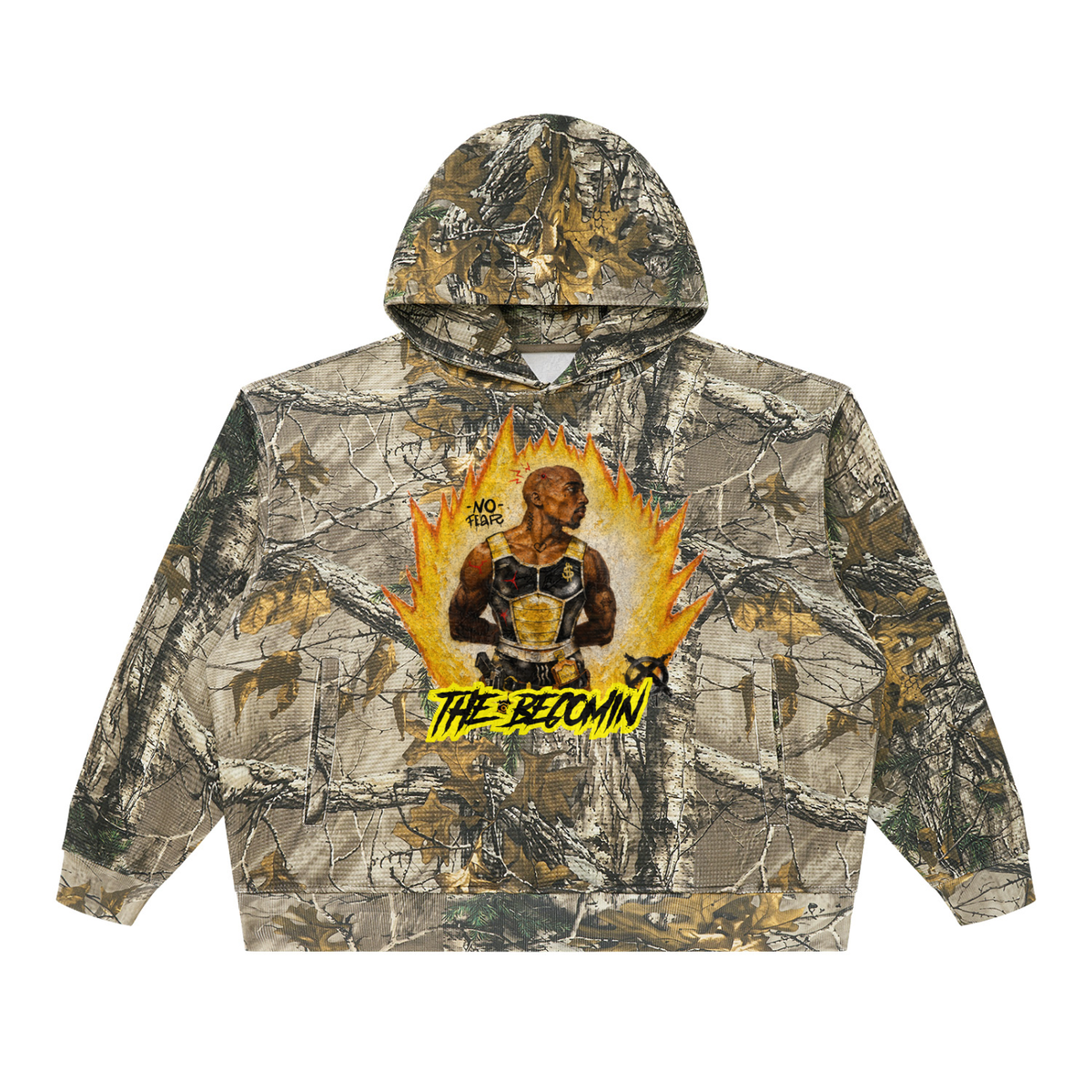 Unisex Waffle Tree Camo Boxy Hoodie