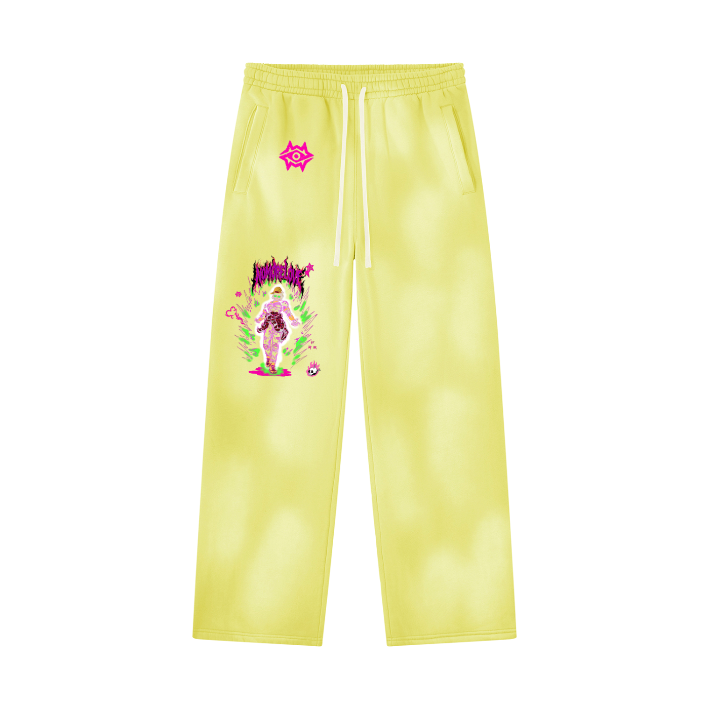 Unisex Sunfade Wide Leg Fleece Sweatpants