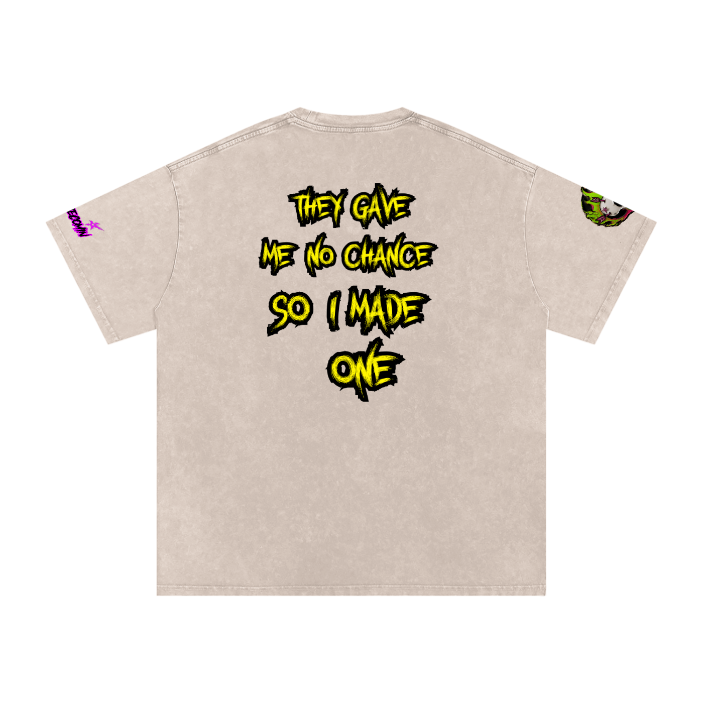 Snow Washed Oversized Cotton T-Shirt