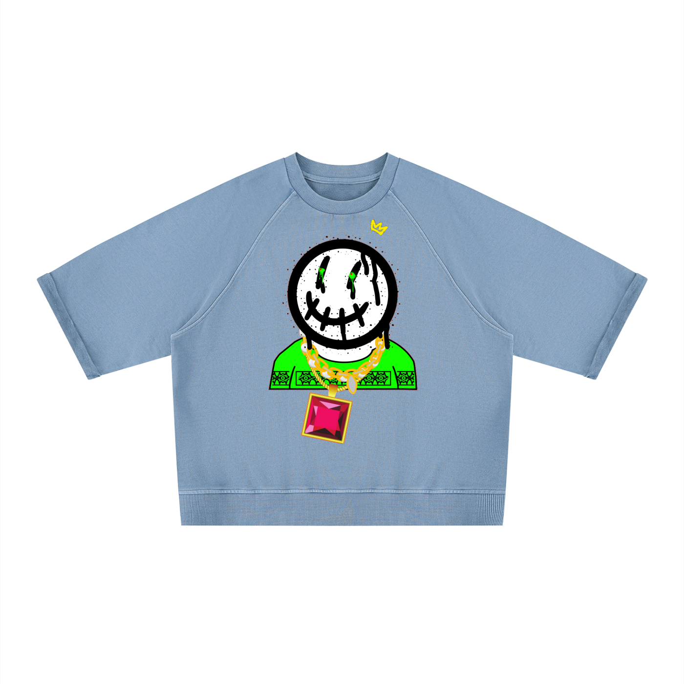 Unisex Vintage Wash Boxy Short Sleeve Sweatshirt