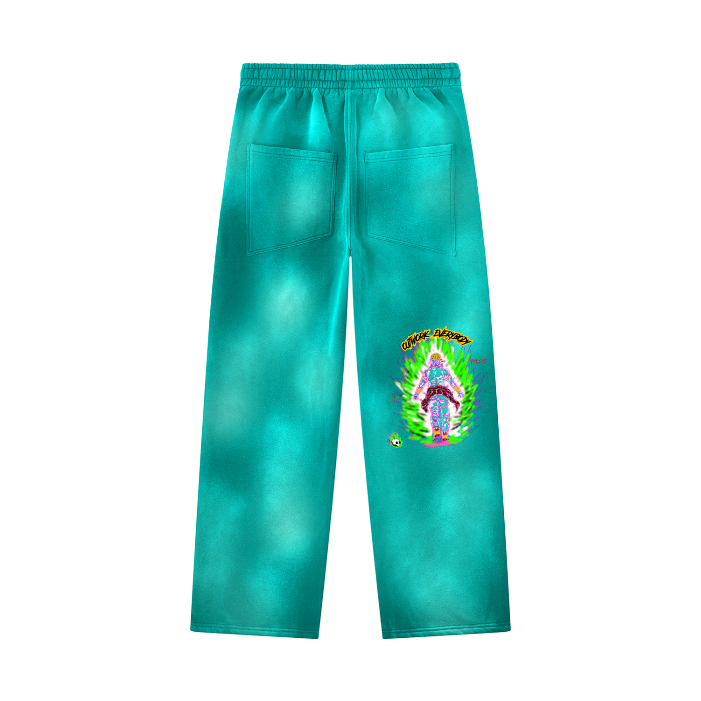 Unisex Sunfade Wide Leg Fleece Sweatpants
