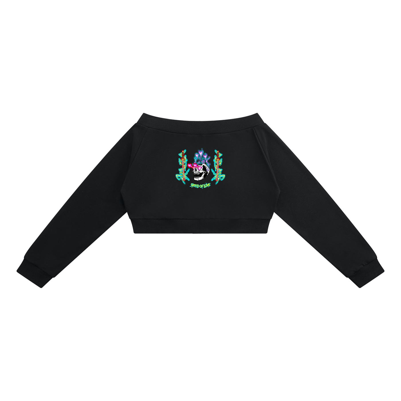 Women's Off-Shoulder Full Zip Hoodie
