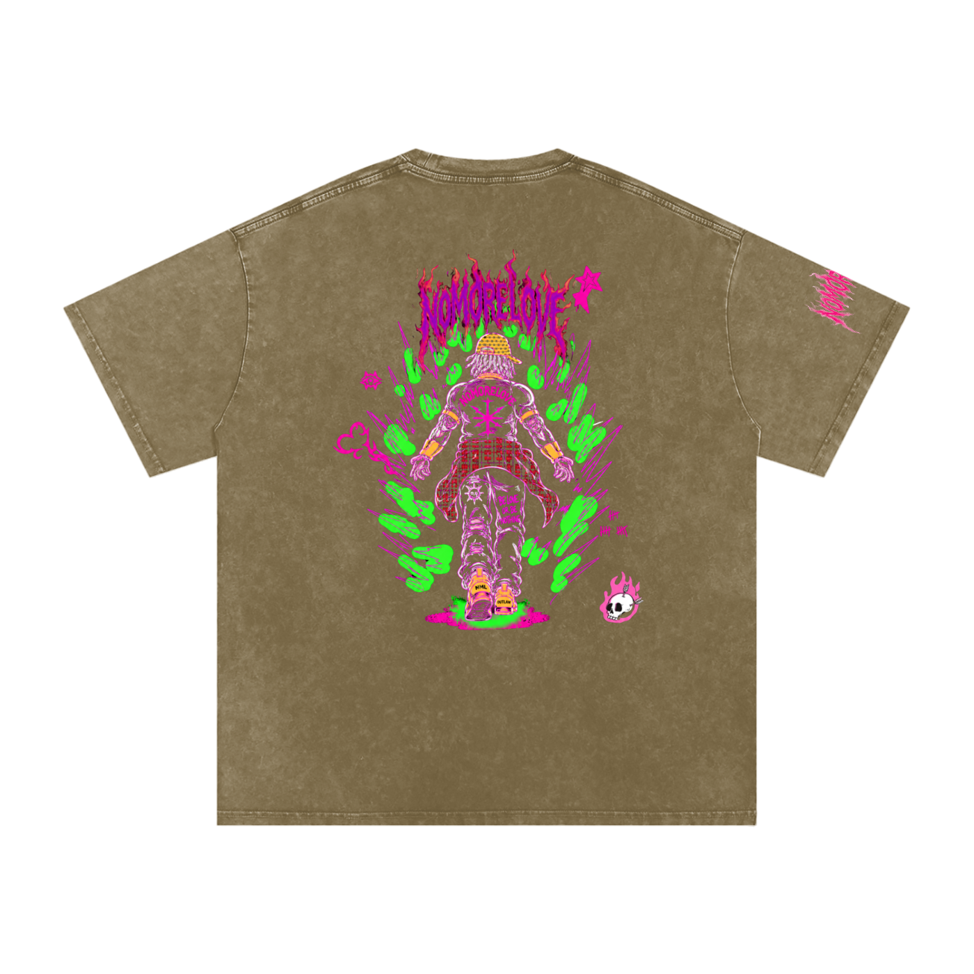 Snow Washed Oversized Cotton T-Shirt