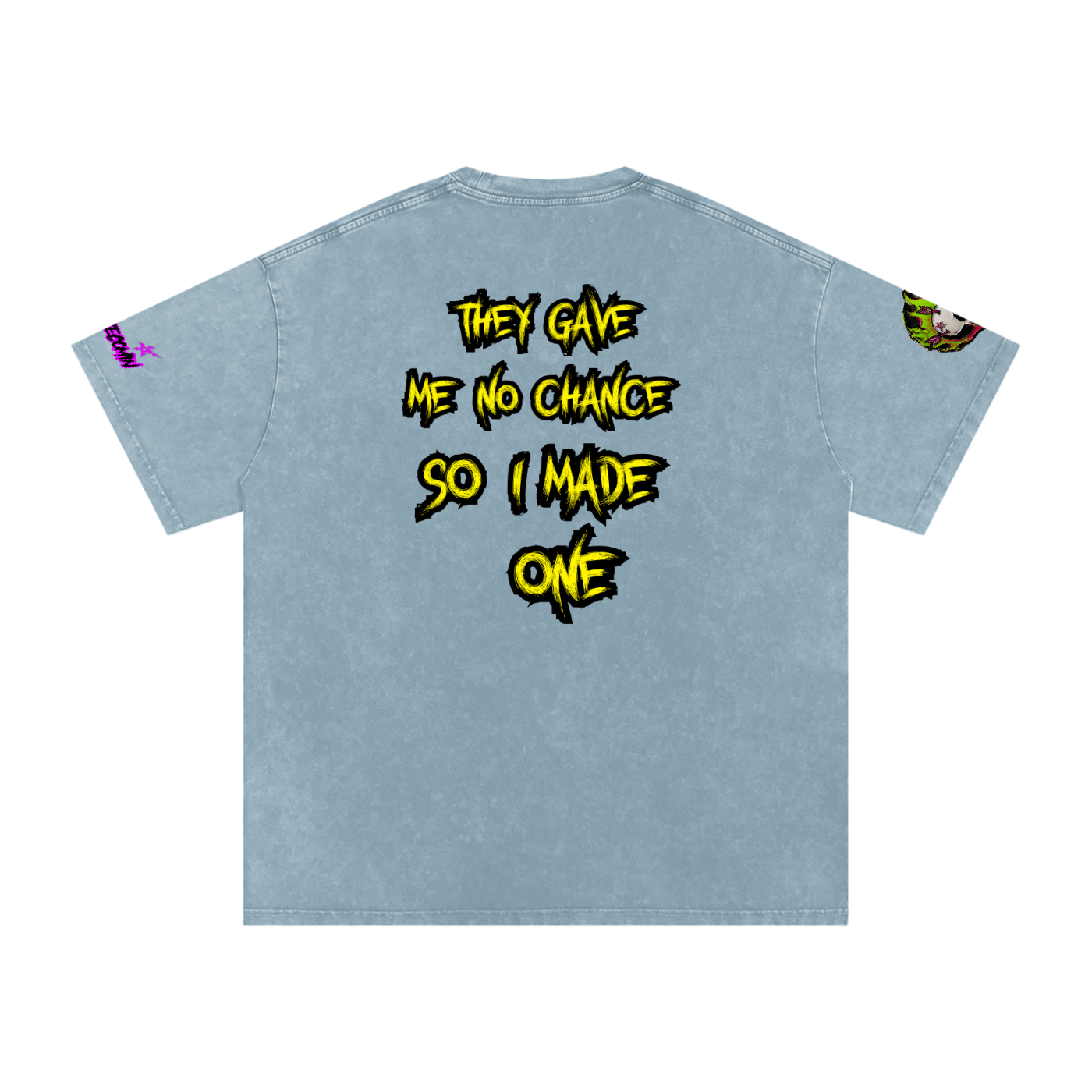 Snow Washed Oversized Cotton T-Shirt