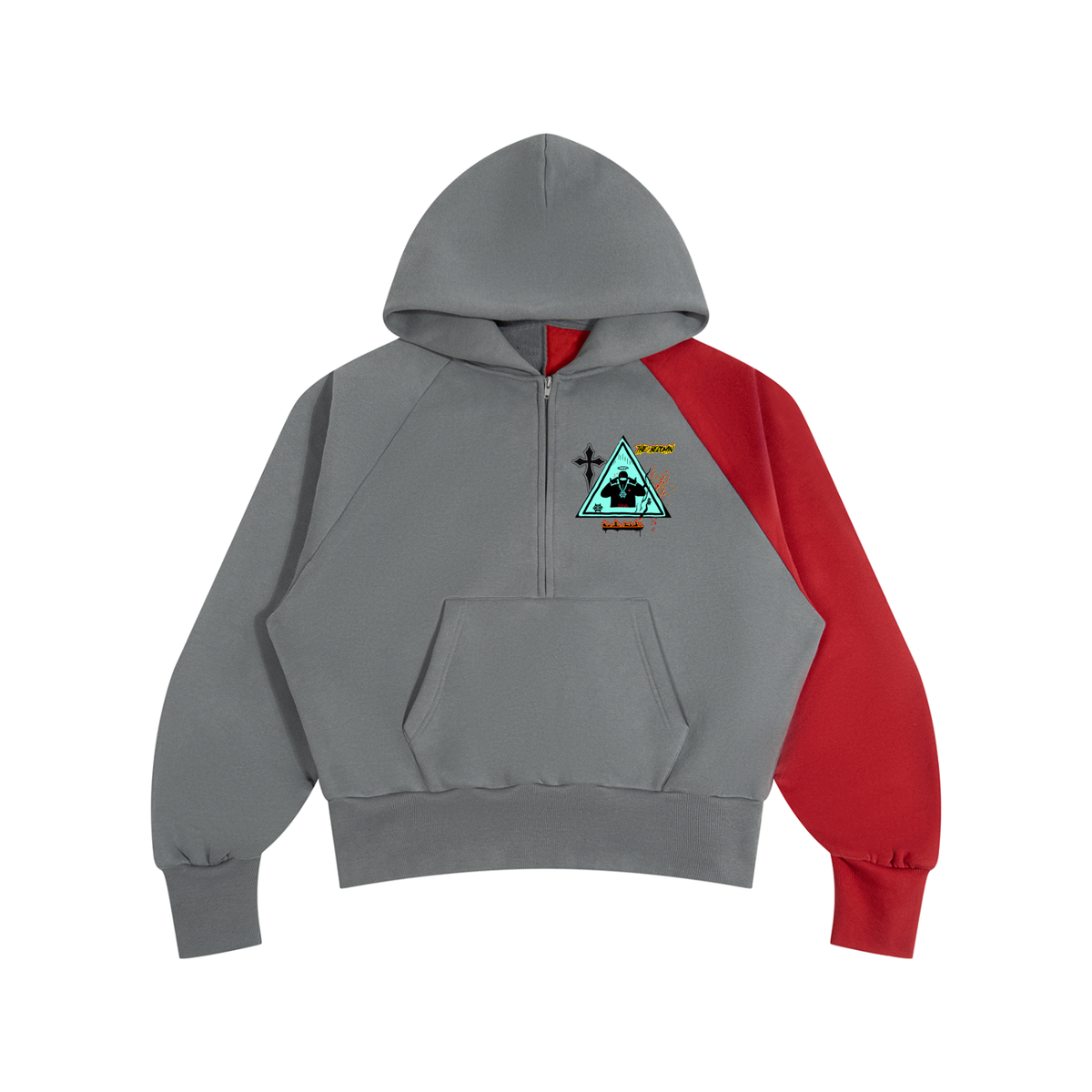 Unisex Color-Block Fleece Hoodie