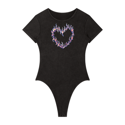 Women's Mineral Wash Crewneck Bodysuit