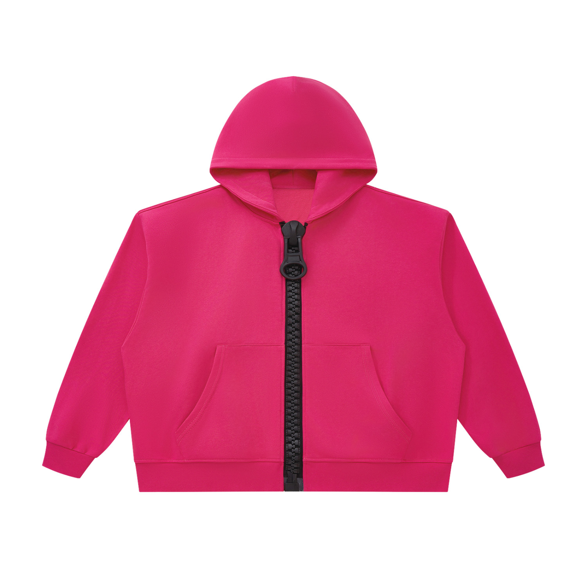 Unisex Oversized Chunky-Zip Boxy Hoodie
