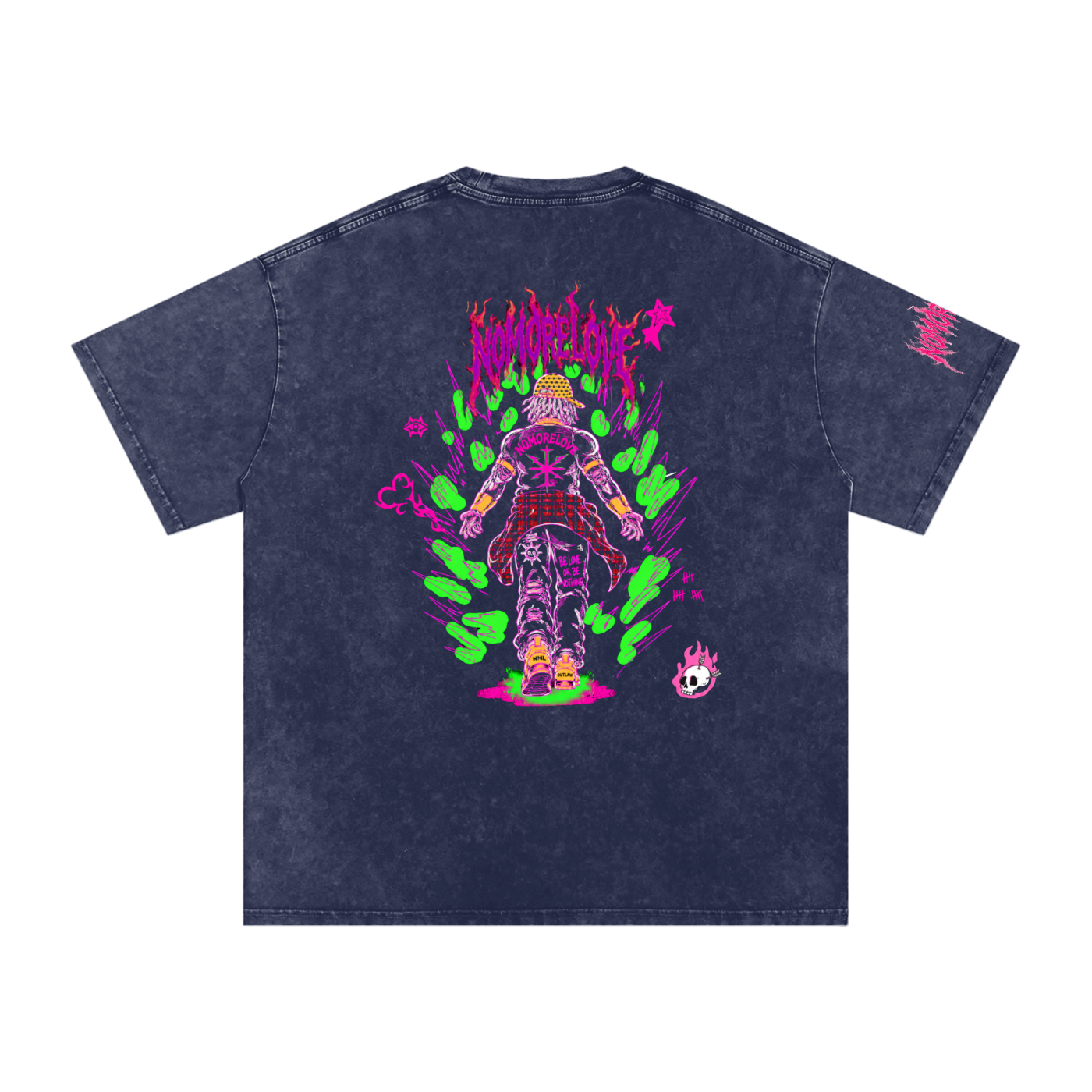 Snow Washed Oversized Cotton T-Shirt