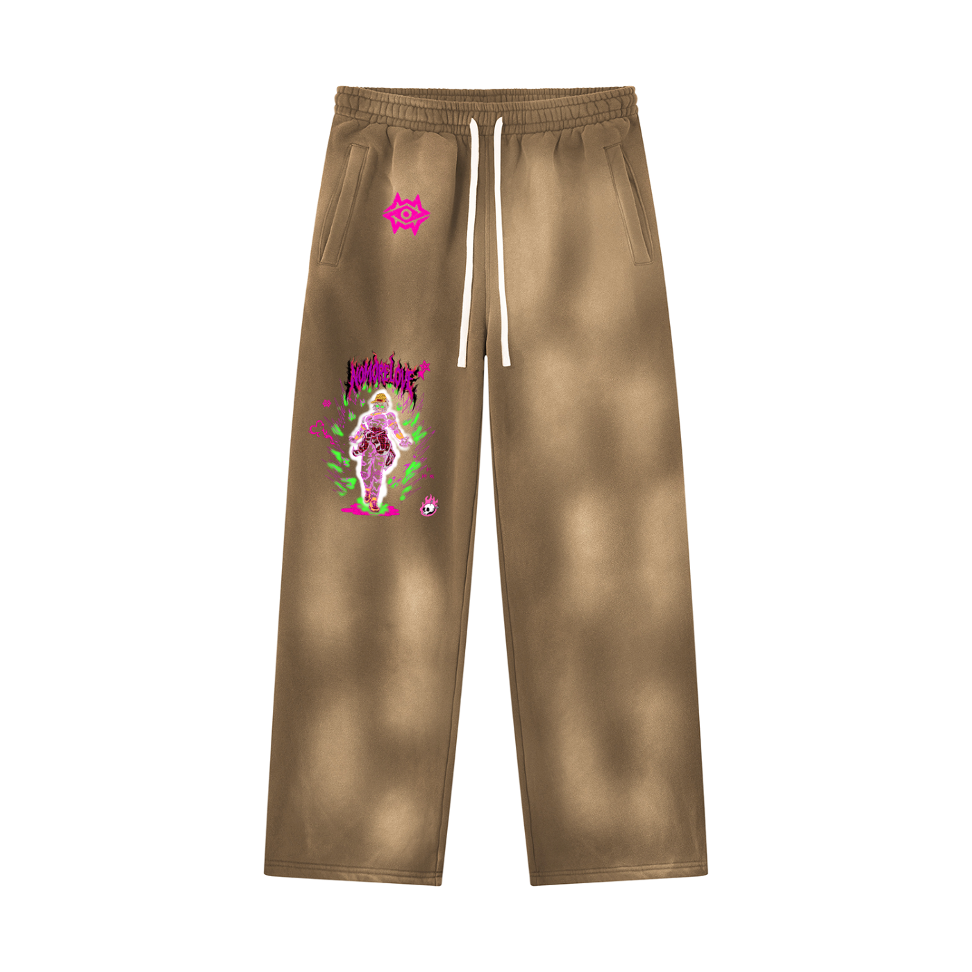 Unisex Sunfade Wide Leg Fleece Sweatpants