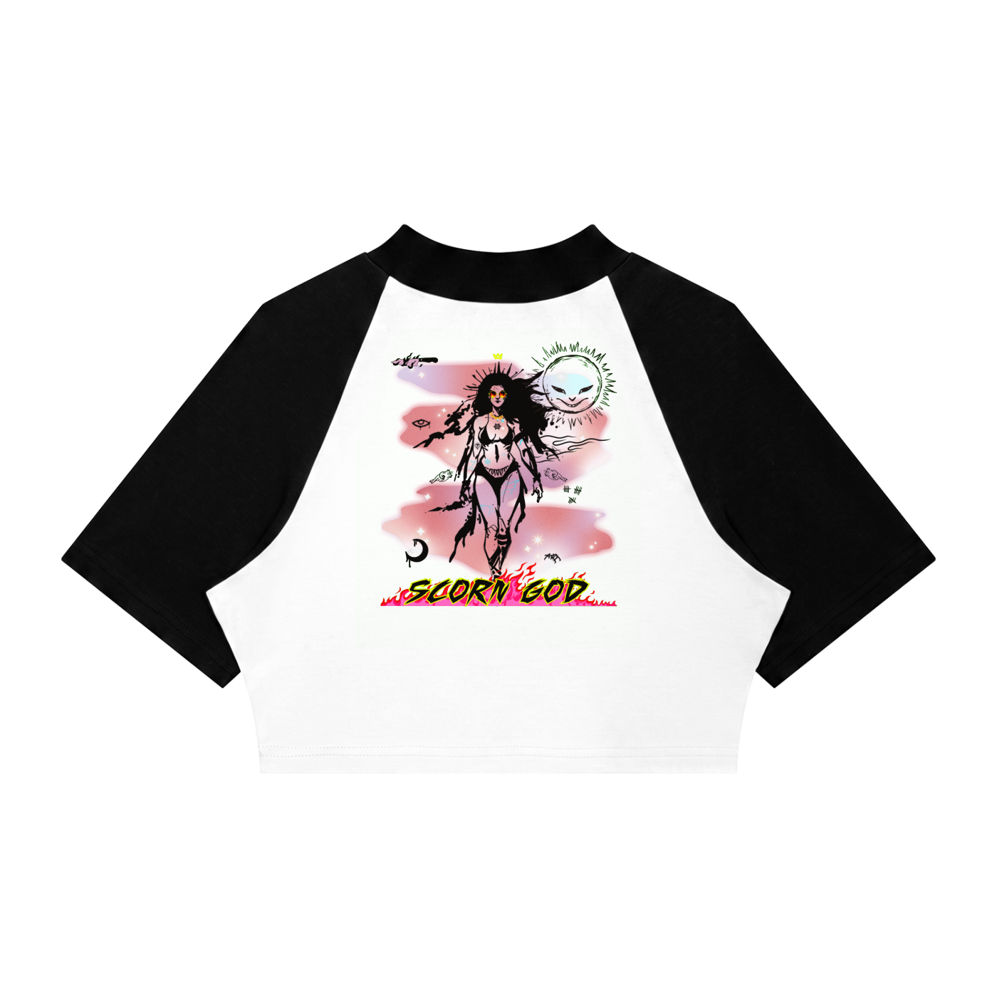 Women’s Color Block Raglan Crop T-Shirt