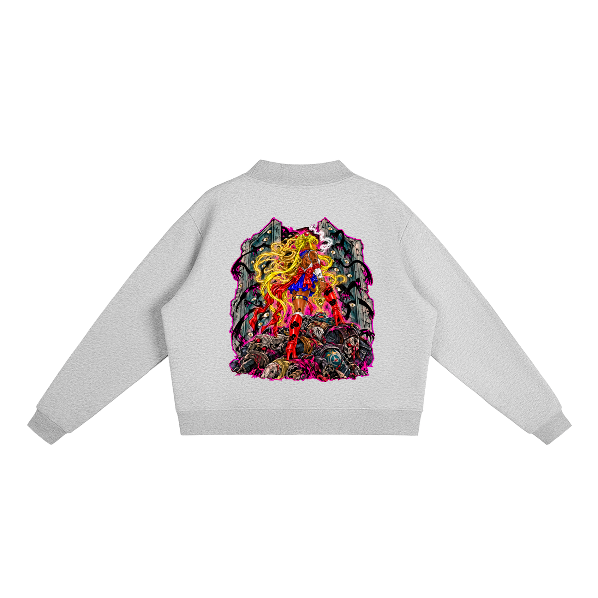 Essential Fleece Mock-Neck Crew Sweatshirt