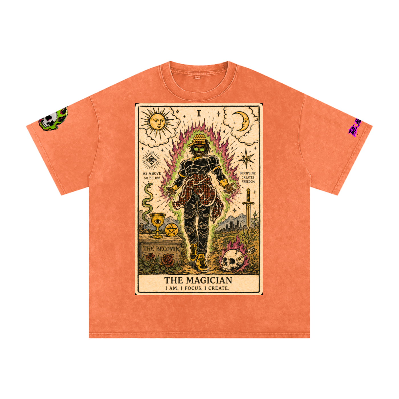 Snow Washed Oversized Cotton T-Shirt