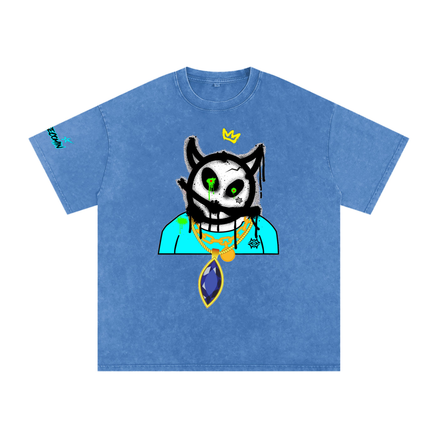 Snow Washed Oversized Cotton T-Shirt