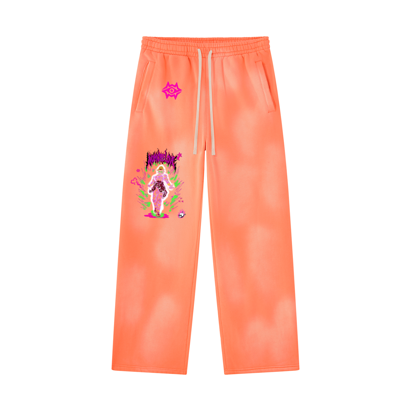 Unisex Sunfade Wide Leg Fleece Sweatpants