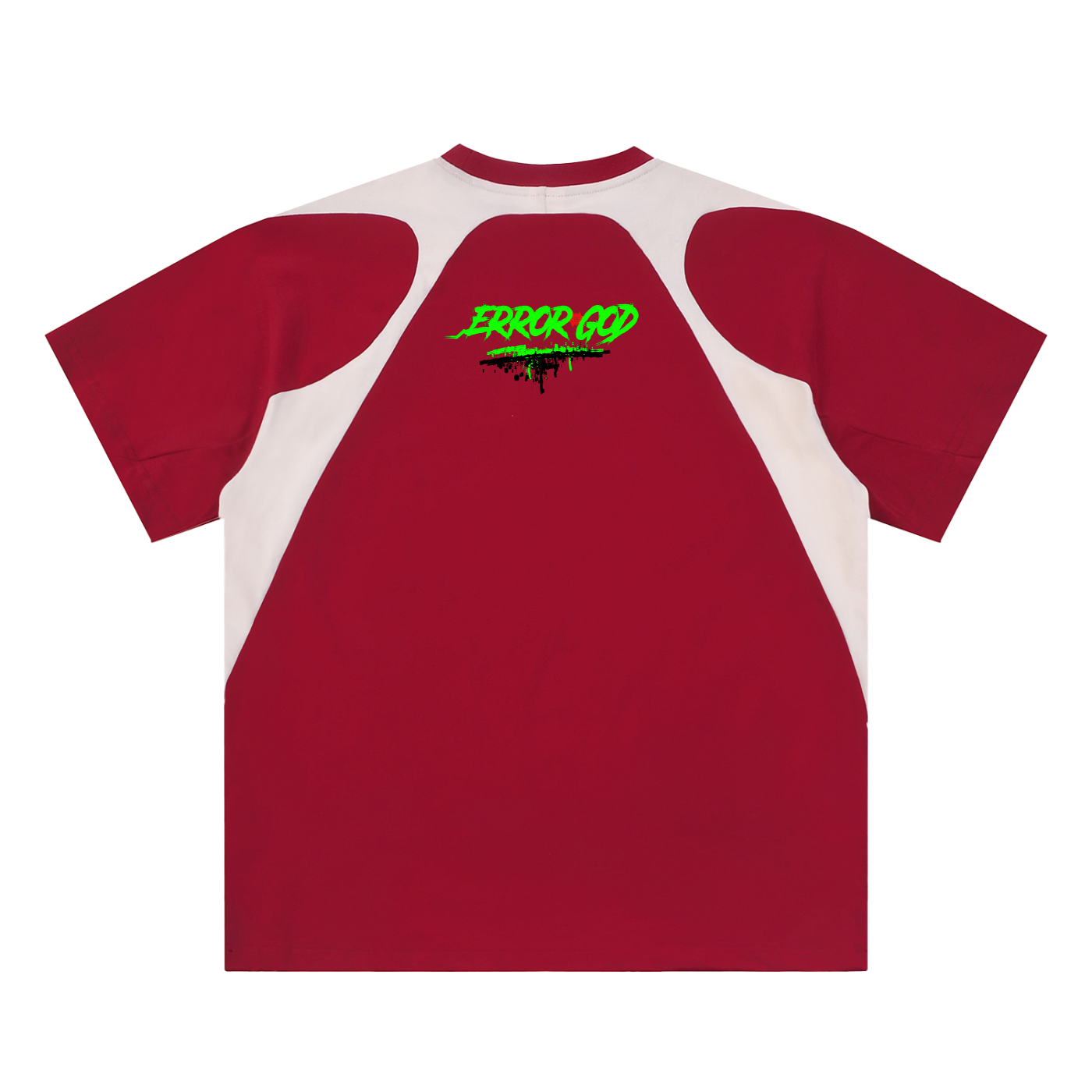 Contrast Panel Cotton T-Shirt