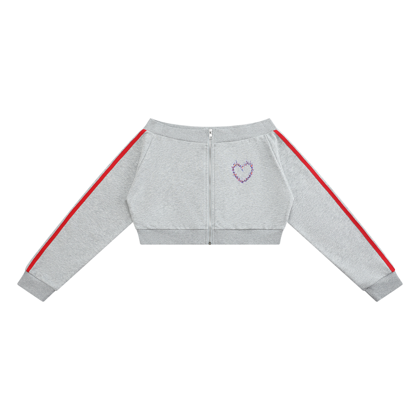 Women's Off-Shoulder Full Zip Hoodie