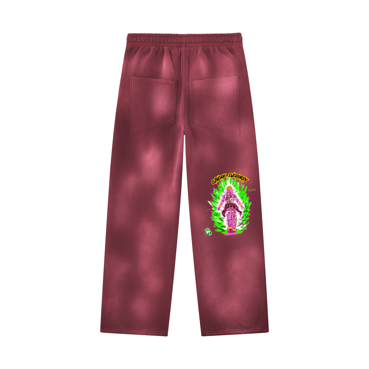 Unisex Sunfade Wide Leg Fleece Sweatpants