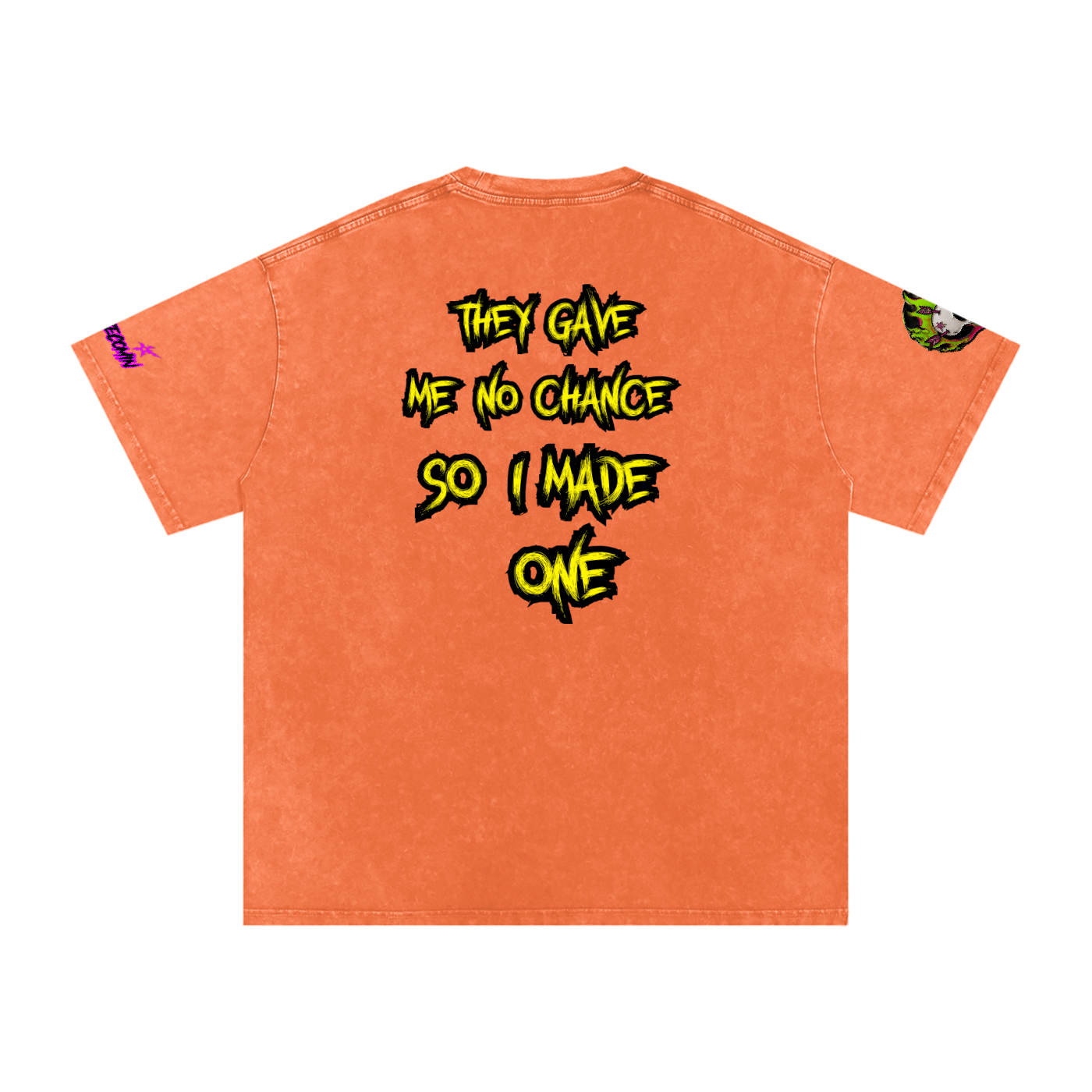 Snow Washed Oversized Cotton T-Shirt