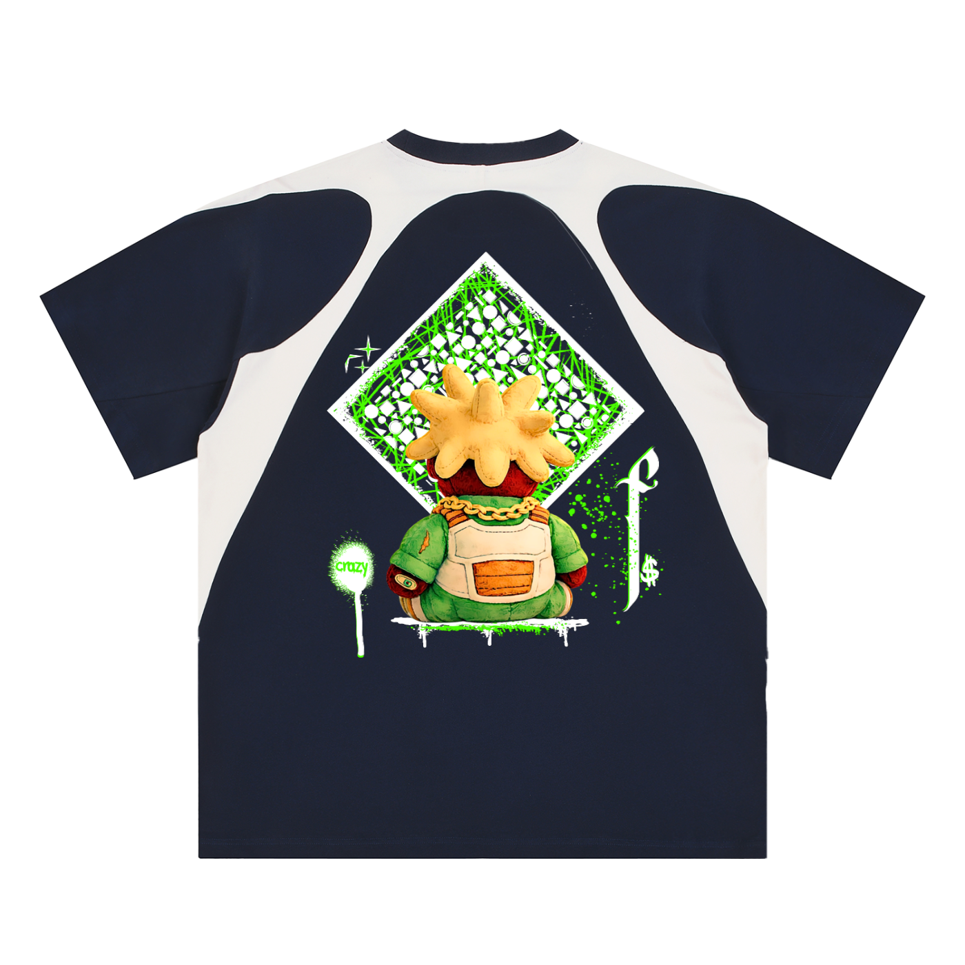 Contrast Panel Cotton T-Shirt