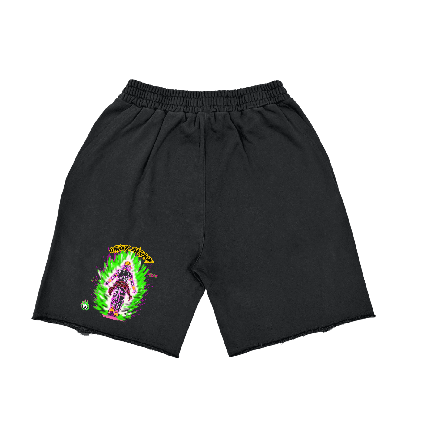 Vintage Washed Tiger Stripes Short Pants