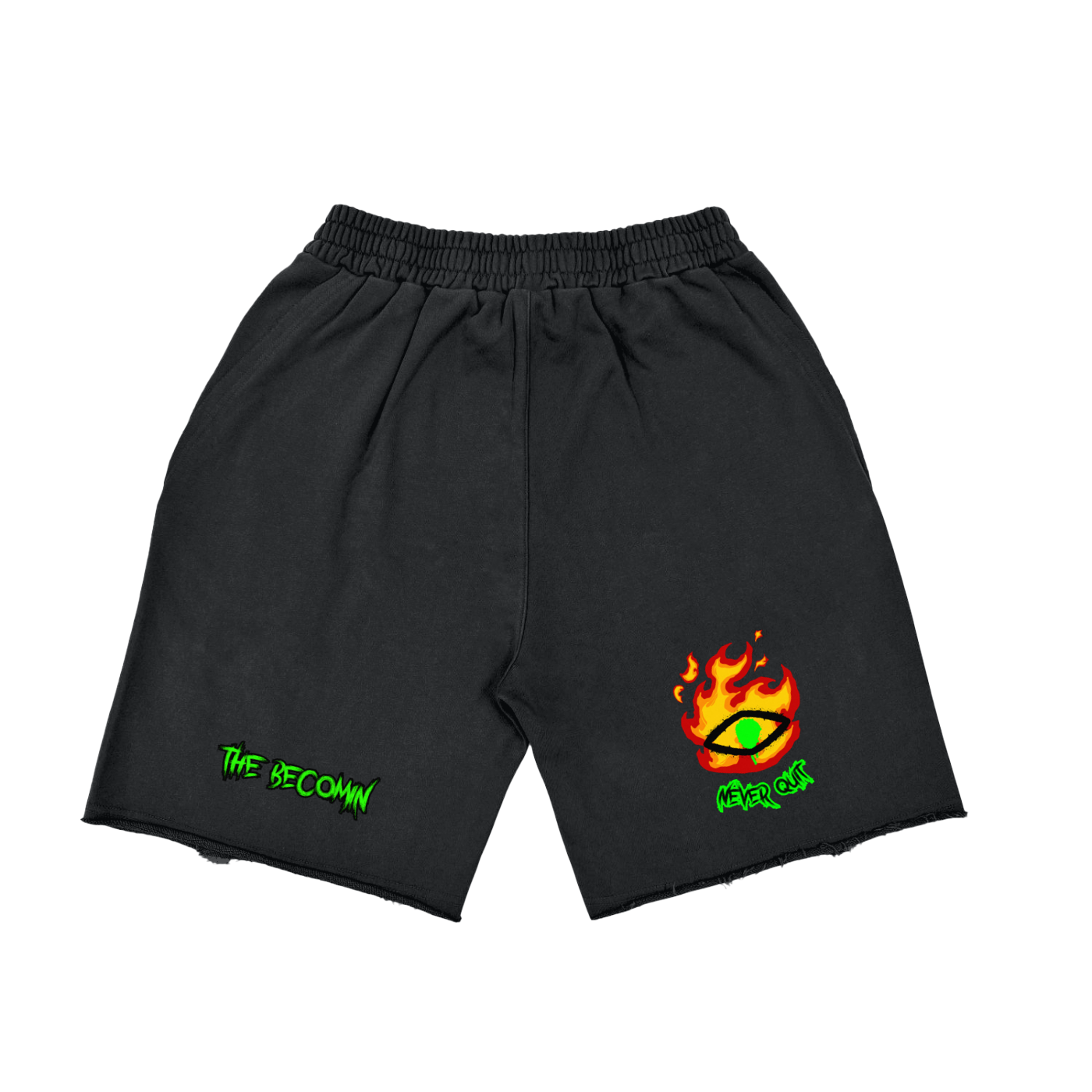 Vintage Washed Tiger Stripes Short Pants