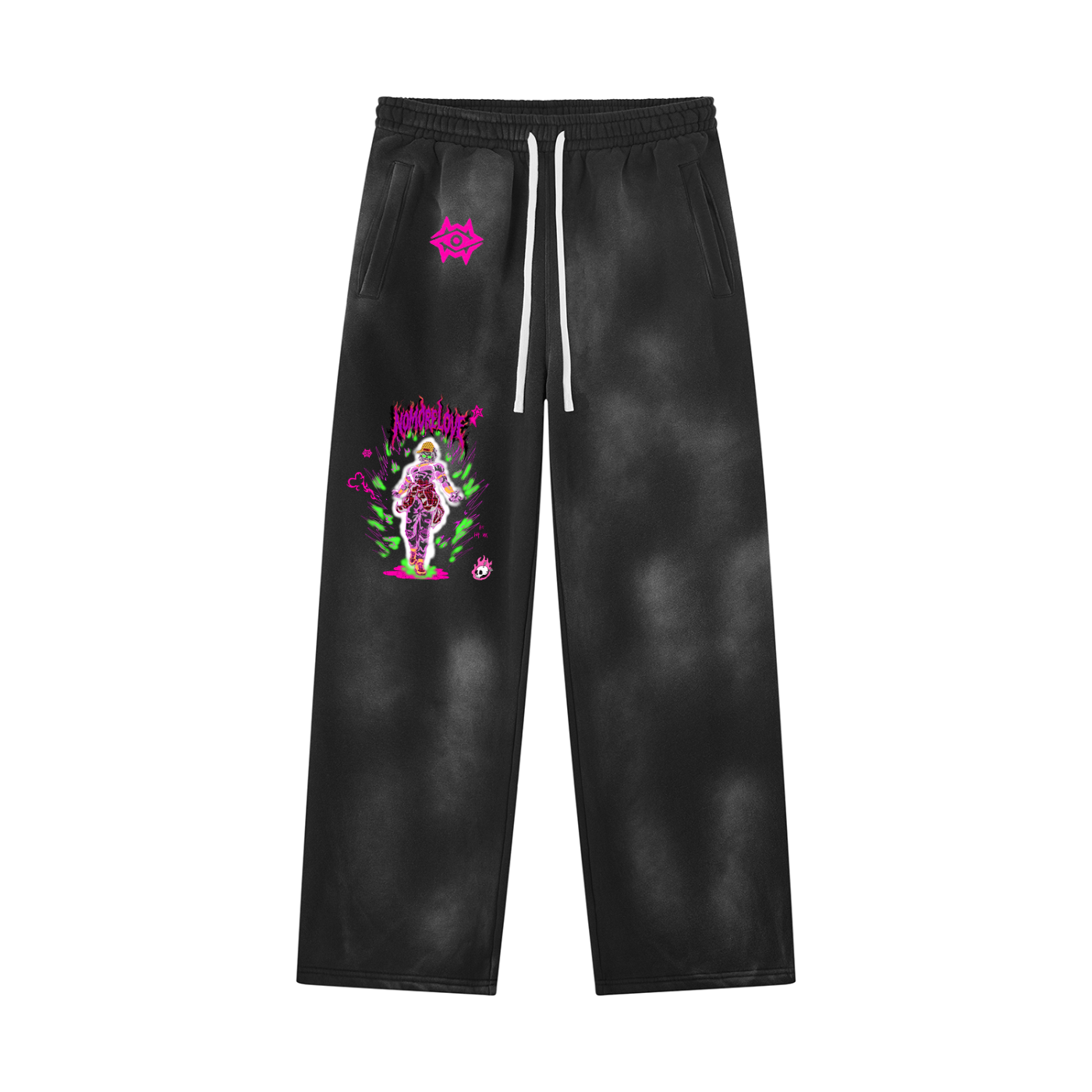 Unisex Sunfade Wide Leg Fleece Sweatpants