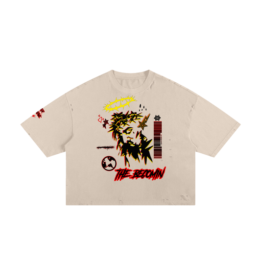 Frayed Boxy Tee / World Drip
