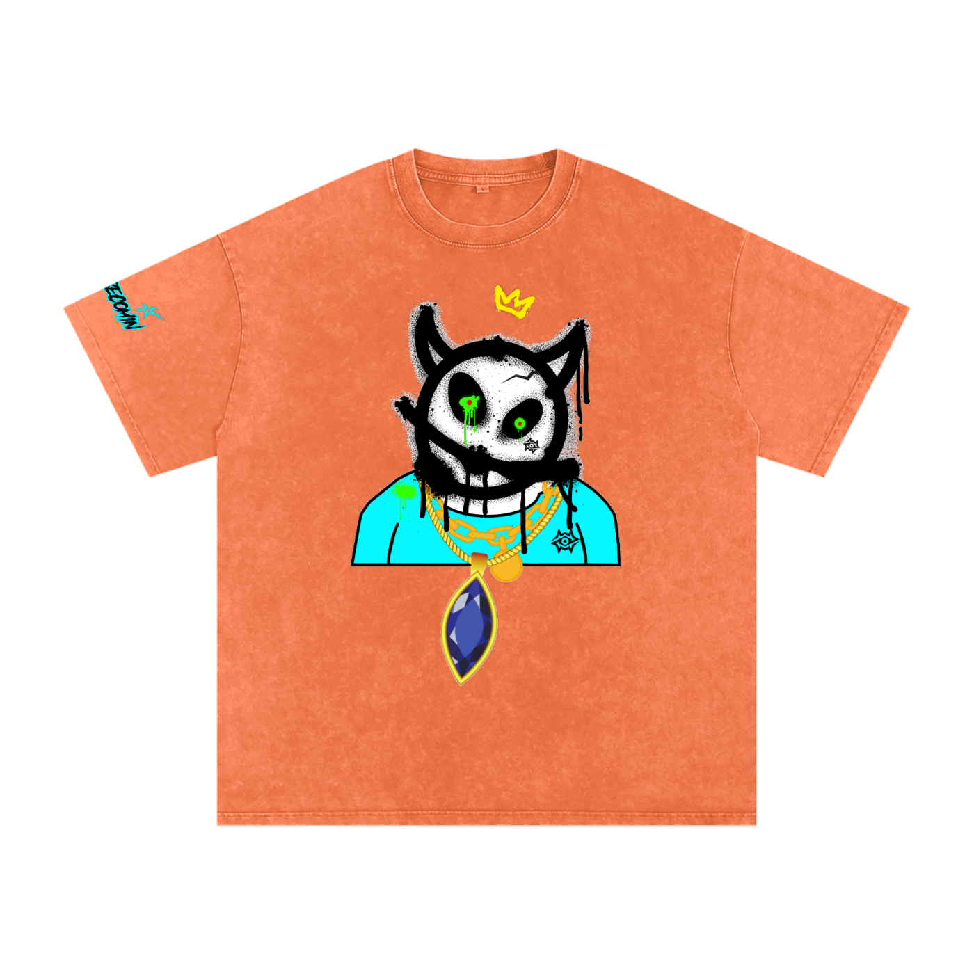 Snow Washed Oversized Cotton T-Shirt