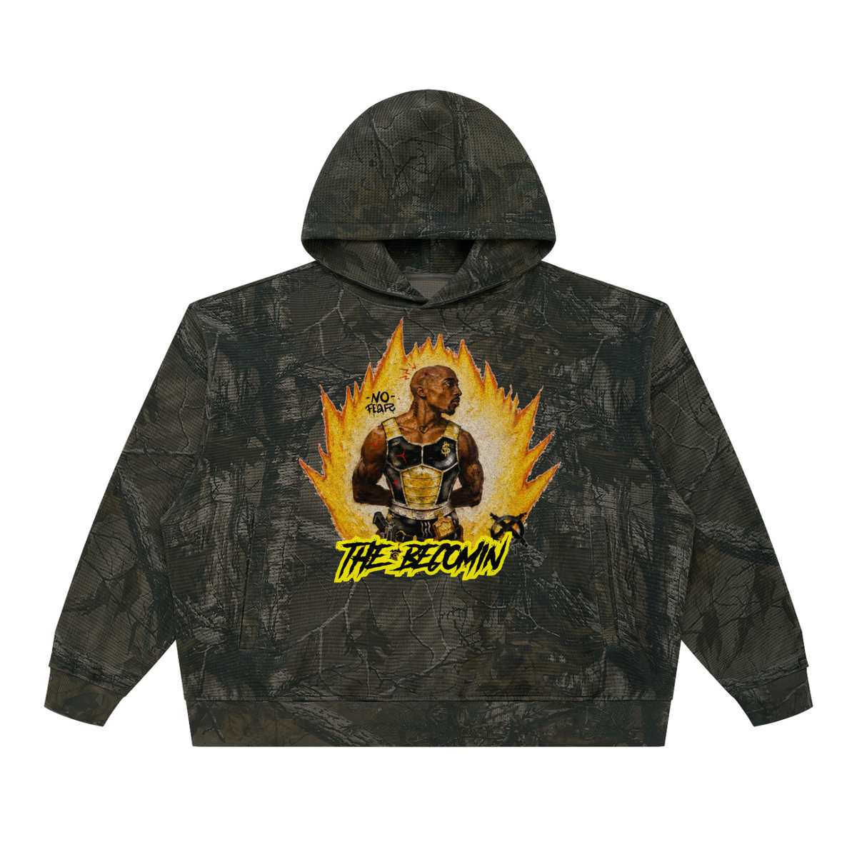 Unisex Waffle Tree Camo Boxy Hoodie