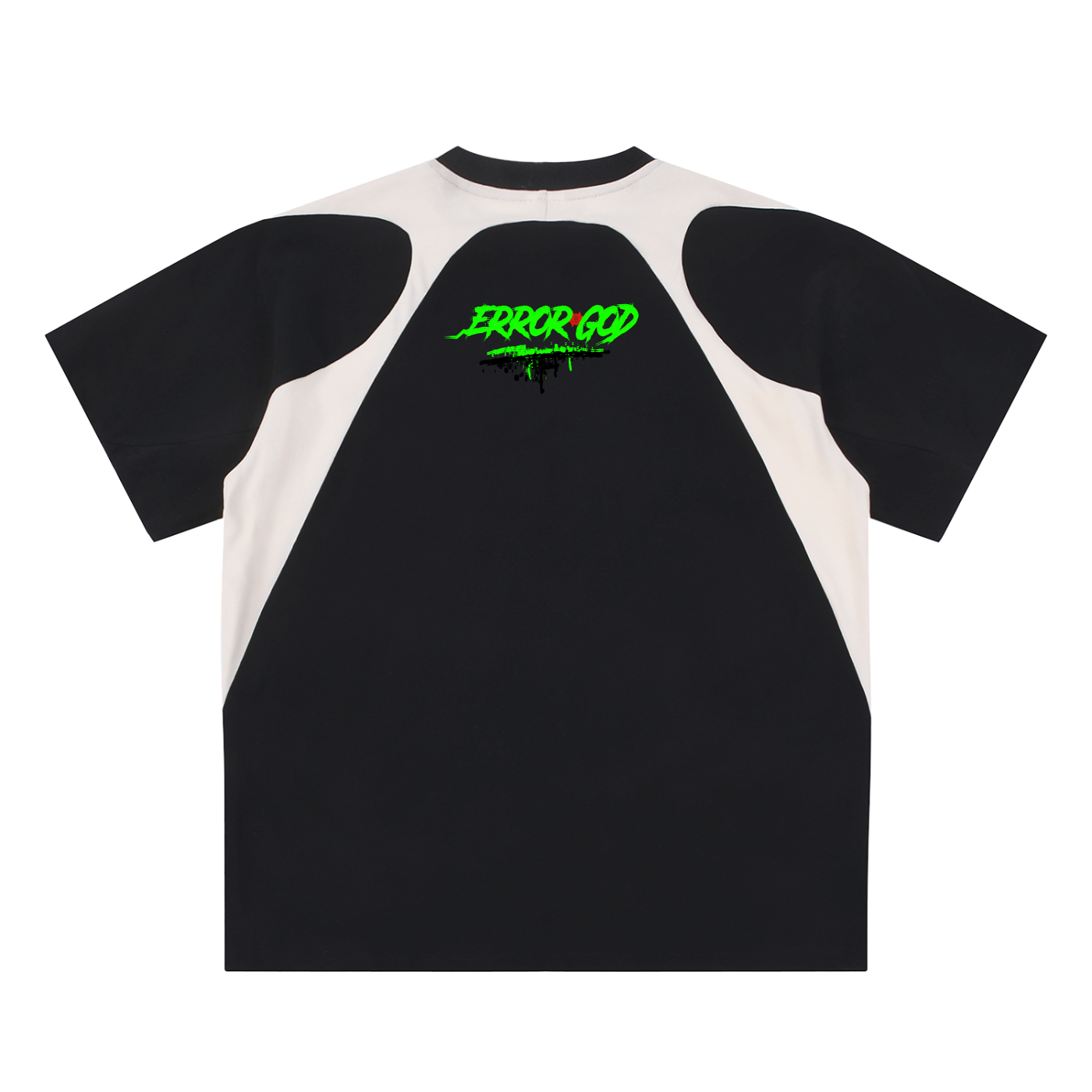 Contrast Panel Cotton T-Shirt