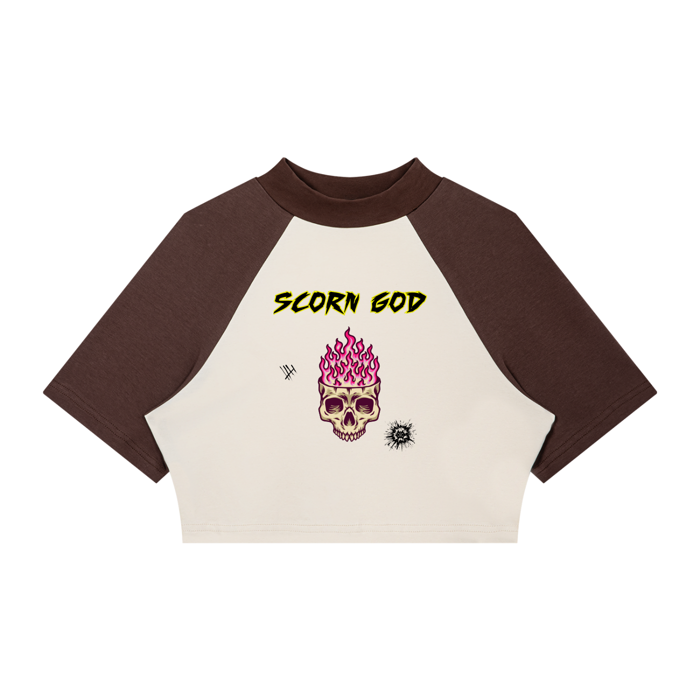 Women’s Color Block Raglan Crop T-Shirt