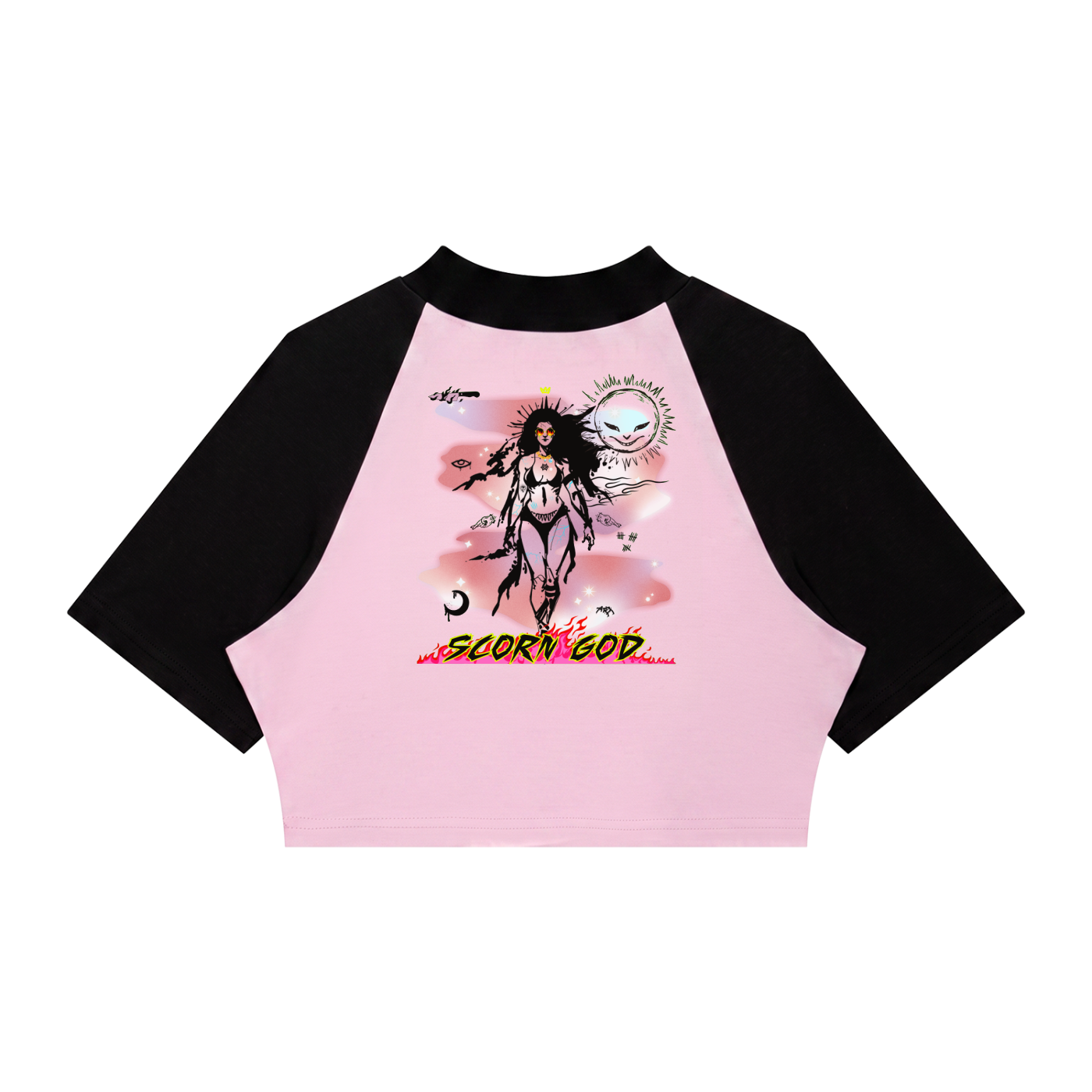 Women’s Color Block Raglan Crop T-Shirt